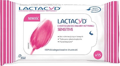 Изображение Lactacyd Sensitive Chusteczki do higieny intymnej 1op.-15szt