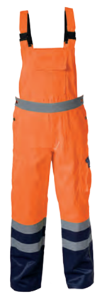 Изображение Lahti Pro Spodnie ogrodniczki ostrzegawcze letnie rozmiar M pomaraczowe (L4110402)