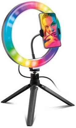 Picture of Lampa piercieniowa SBS Mobile TESELFIRINGCLIP10RGB, Black, Smartphone