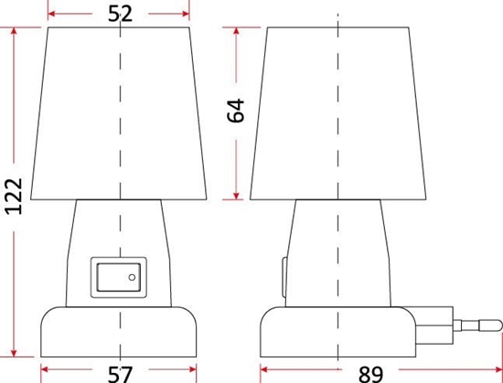 Picture of Lampka wtykowa do gniazdka Rum-Lux ML-1  (05360)