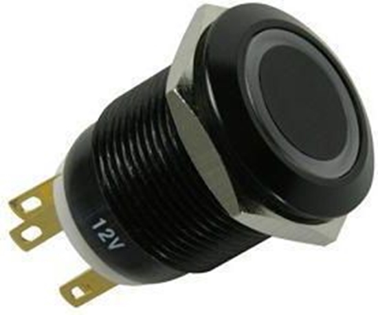 Picture of Lamptron Black Polycarbonate Vandal Resistant Illuminated biaa kropka (LAMP-SW2004-H)