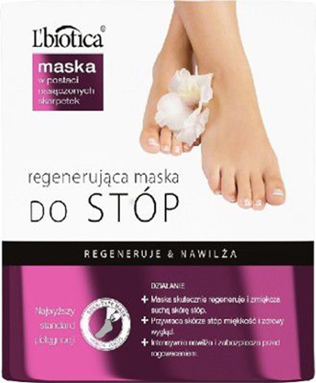 Picture of Lbiotica  Maska regenerujca do stóp w postaci nasczonych skarpetek 1 para