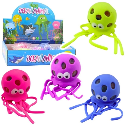 Изображение LeanToys Omiornica Gniotek Antystresowy Sensoryczny Z Kulkami elowymi Mix