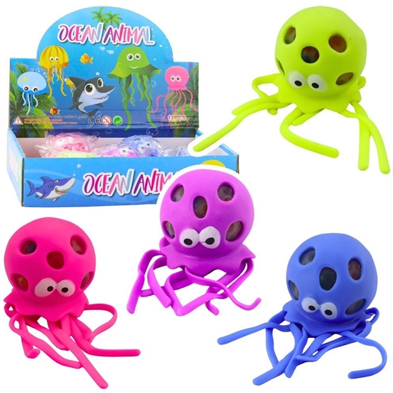 Изображение LeanToys Omiornica Gniotek Antystresowy Sensoryczny Z Kulkami elowymi Mix