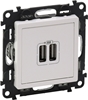 Picture of Legrand VALENA LIFE adowarka z gniazdem 2xUSB biay (753112)