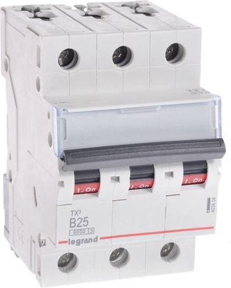 Picture of Legrand Wycznik nadprdowy S303 B25 TX3 25A 6kA 403404