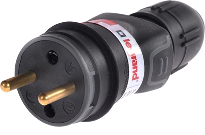 Picture of Legrand Wtyczka przenona gumowa 16A 2P+Z 230V IP44 czarna - 50110