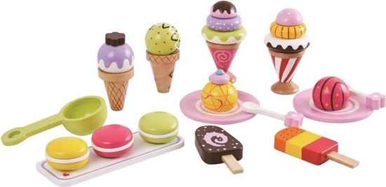 Изображение Lelin Drewniane lody zestaw lodów 25 sztuk