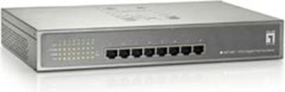 Attēls no Level One LevelOne GEP-0821 tīkla pārslēgs Gigabit Ethernet (10/100/1000) Power over Ethernet (PoE) Pelēks