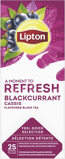 Picture of Lipton Czarna aromatyzowana herbata Refresh Czarna porzeczka 25 kopert