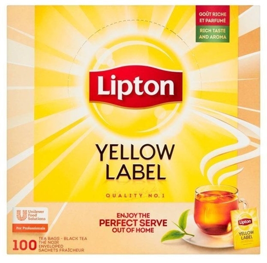 Изображение Lipton Herbata czarna Yellow Label 100 torebek (180g)