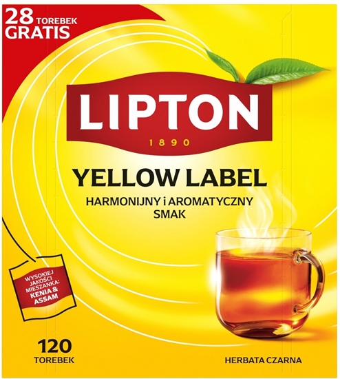 Picture of Lipton Herbata czarna Yellow Label 120 torebek
