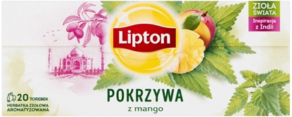 Attēls no Lipton Herbatka zioowa aromatyzowana Pokrzywa z mango 20 torebek