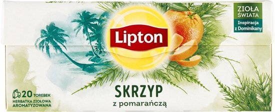 Изображение Lipton Herbatka zioowa aromatyzowana Skrzyp z pomaracz 20 torebek
