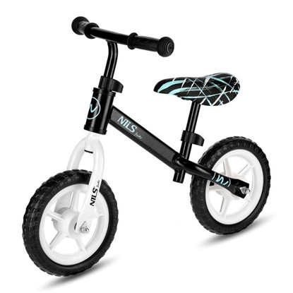 Attēls no Līdzsvara velosipēds (Skrejritenis) RB134 BALANCE BIKE BLACK WHEEL 10'' NILS FUN