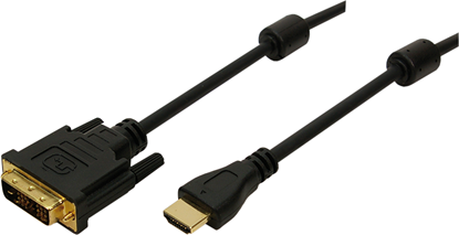 Изображение Logilink HDMI-DVI-Kabel HDMI->DVI-D St/19-pin St 3,00m bk