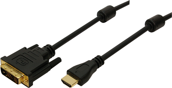 Изображение Logilink HDMI-DVI-Kabel HDMI->DVI-D St/19-pin St 3,00m bk