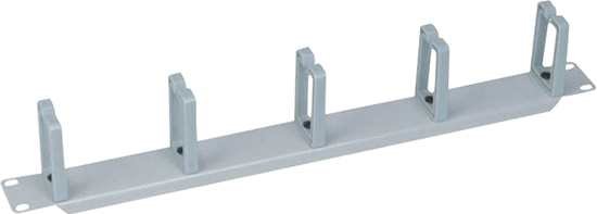 Изображение Logilink Kabelführungspanel 19" 1HE, 5 Plastikringe, grau