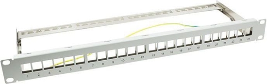 Изображение Logilink Keystone Patchpanel 19", 24 Module, leer, grau