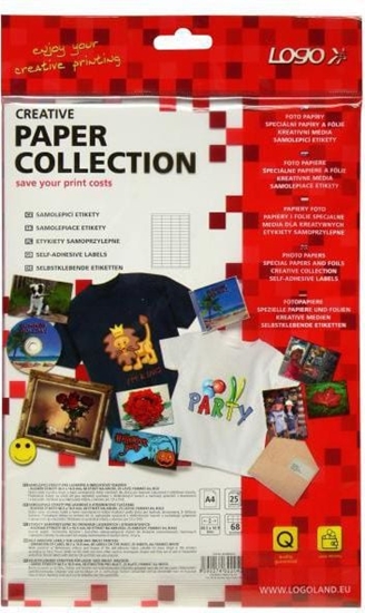 Picture of Logo Etykiety A4, matowe, biae, 25 szt.