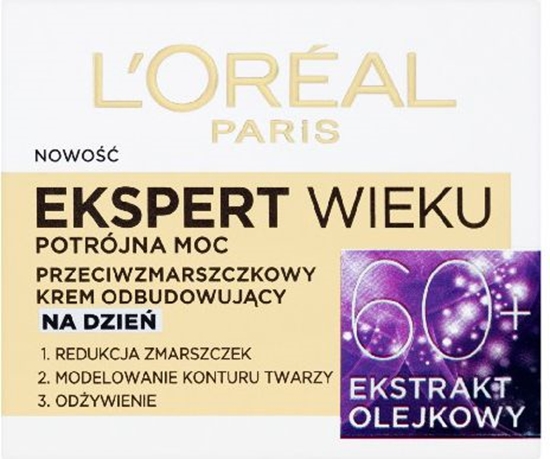 Picture of LOreal Paris Ekspert Wieku 60+ Przeciwzmarszczkowy krem odbudowujcy na dzie 50ml