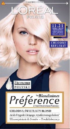Изображение LOreal Paris Farba Recital Preference 11.21 Bardzo Bardzo Jasny Chodny Perowy Blond