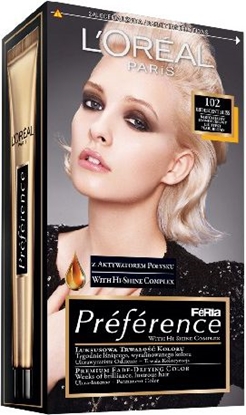 Attēls no LOreal Paris Feria Preference Bardzo Jasne Blondy Bardzo Jasny Blond Perowy 102