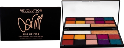Изображение MAKE UP REVOLUTION Makeup Revolution, Paleta cieni do powiek X Carmi Kiss Fire, 27 g