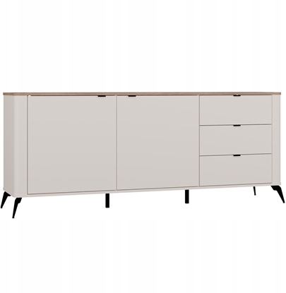 Изображение Malys Group Komoda CORDOBA 2D3S kaszmirowa beowy db Castello szafka 3 szuflady Cichy Domyk