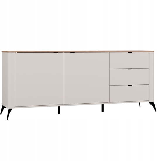 Изображение Malys Group Komoda CORDOBA 2D3S kaszmirowa beowy db Castello szafka 3 szuflady Cichy Domyk