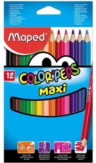 Picture of Maped Kredki Colorpeps maxi trójkatne 12 kolorów MAPED