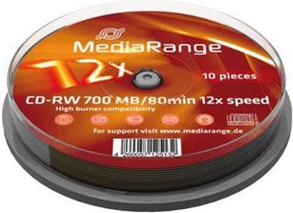 Picture of Mediarange CD-RW 700MB  10pcs Spindel 12x