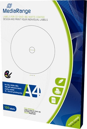 Picture of MediaRange Etykiety do CD/DVD/Blu-Ray 15mm-118mm (MRINK130)