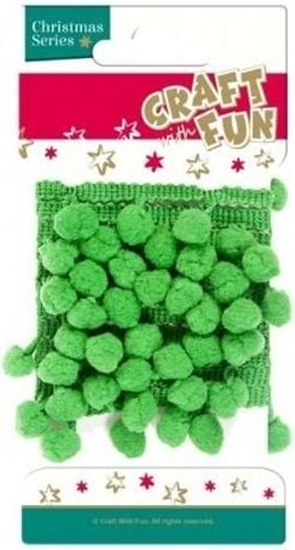 Изображение Mega Creative Ozdoba dekoracyjna tama z pomponami 1,5m