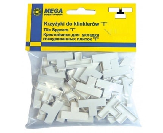 Изображение Mega Krzyyki dystansowe typu T do klinkieru 1mm 150szt. (61376)