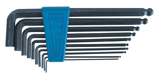 Изображение Mega Zestaw kluczy imbusowych hex typ L 1,5-10mm z kulk 10szt. (48210)