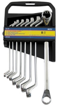 Изображение Mega Zestaw kluczy oczkowych odgitych 6-17mm 6szt. (36526)