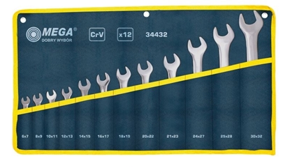 Изображение Mega Zestaw kluczy paskich 6-32mm 12szt. (34432)