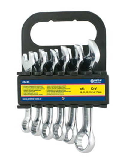 Изображение Mega Zestaw kluczy pasko-oczkowych 10-17mm 6szt. (35236)