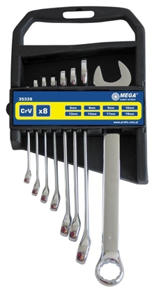 Изображение Mega Zestaw kluczy pasko-oczkowych 6-19mm 8szt. (35338)