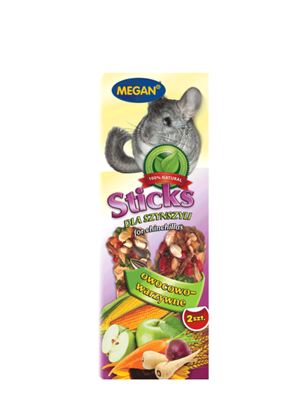 Изображение Megan Sticks dla szynszyli owocowo-warzywne 2 szt. 90g - ME113
