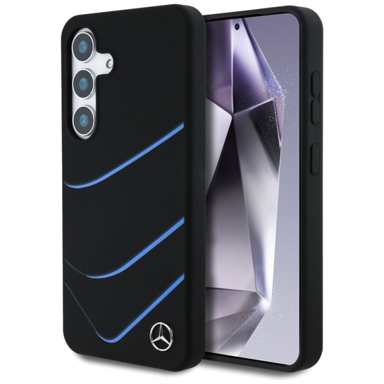 Изображение Mercedes-Benz Mercedes Silicone Contrasted Curves MagSafe Case for Samsung Galaxy S25 - Black