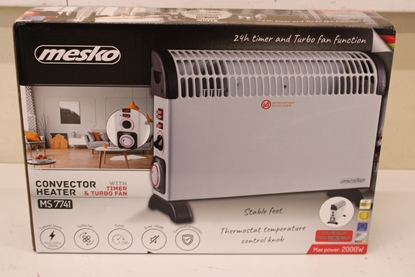 Attēls no Mesko SALE OUT. MS 7741w Convector Heater with Timer and Turbo Fan, 3 Heating Powers: 750W-1250W-2000W, Grey | Convector Heater with Timer and Turbo Fan | MS 7741w | Convection Heater | 2000 W | Number of power levels 3 | White | DAMAGED PACKAGING, S