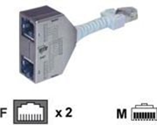 Изображение Metz RJ-45/2x RJ-45, srebrny (130548-03-E)