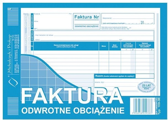 Picture of Michalczyk & Prokop Faktura VAT A5 odwrotne obciÄenie 109-3E