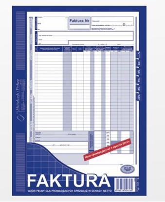 Picture of Michalczyk & Prokop Faktura wzór peny A4 80 kartek samokopiujcy (101-1E)