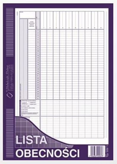 Изображение Michalczyk & Prokop Lista obecnoci A4 40 kartek (506-1)