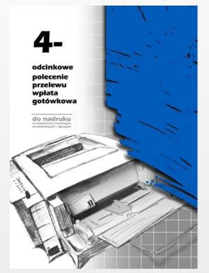 Picture of Michalczyk & Prokop Polecenie przelewu 4 odcinkowe do nadruku A4 100 kartek (F-112-2)