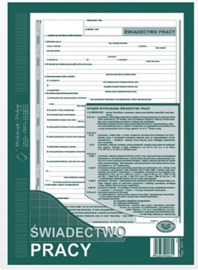 Picture of Michalczyk & Prokop wiadectwo pracy A4 40 kartek (501-1)