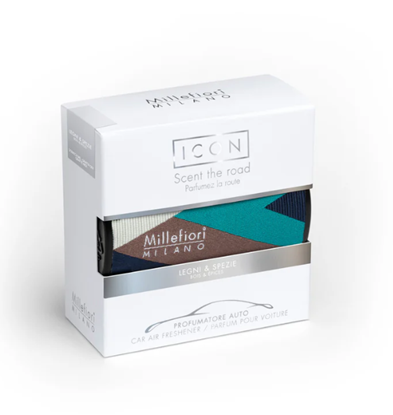Attēls no Millefiori Milano Icon Car Air Freshener Legni & Spezie Textil Geometric